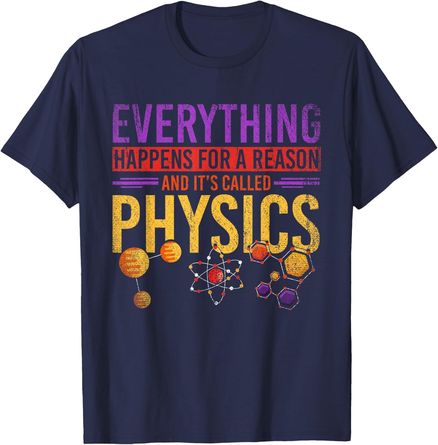 Science Nerd Gift Physics T-Shirt - T-Shirt | Navy