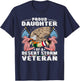 Proud Daughter Of Desert Storm Veteran Military Vet's Child T-Shirt - T-Shirt | Navy