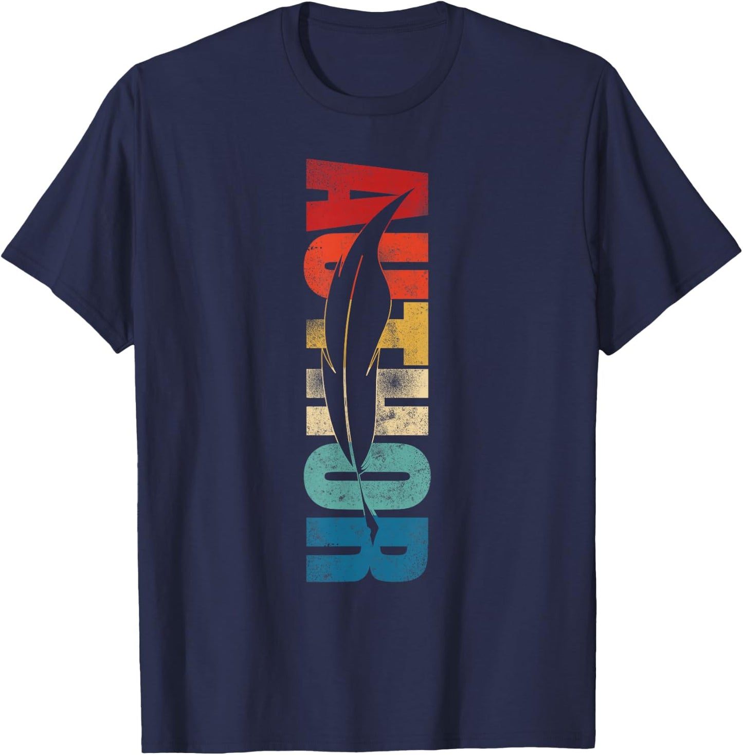 Writing Retro Vintage Novel Writer & Published Author T-Shirt - T-Shirt | Navy
