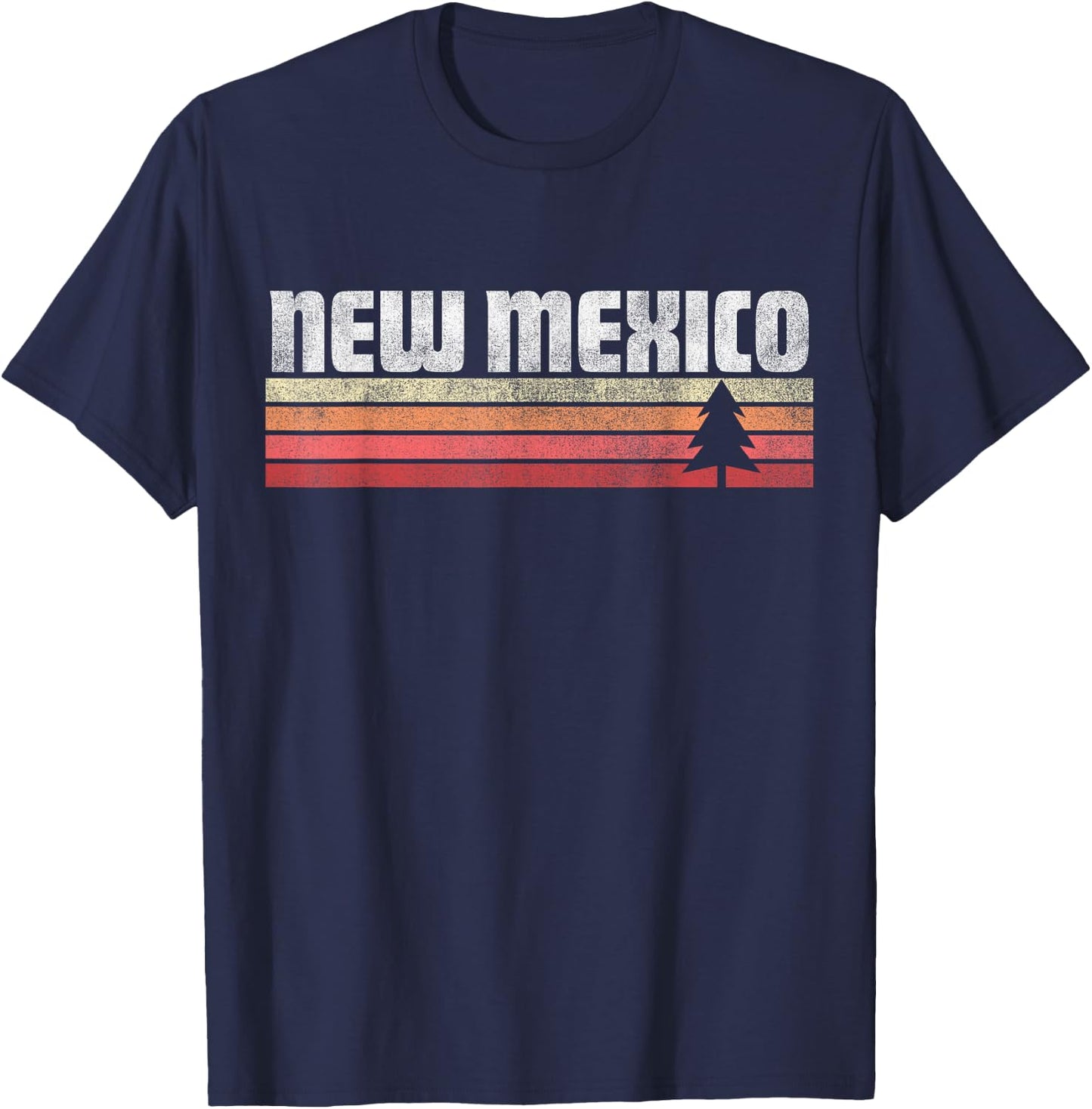 New Mexico Retro Style Vintage Shirt 70s 80s 90s Gift T-Shirt - T-Shirt | Navy