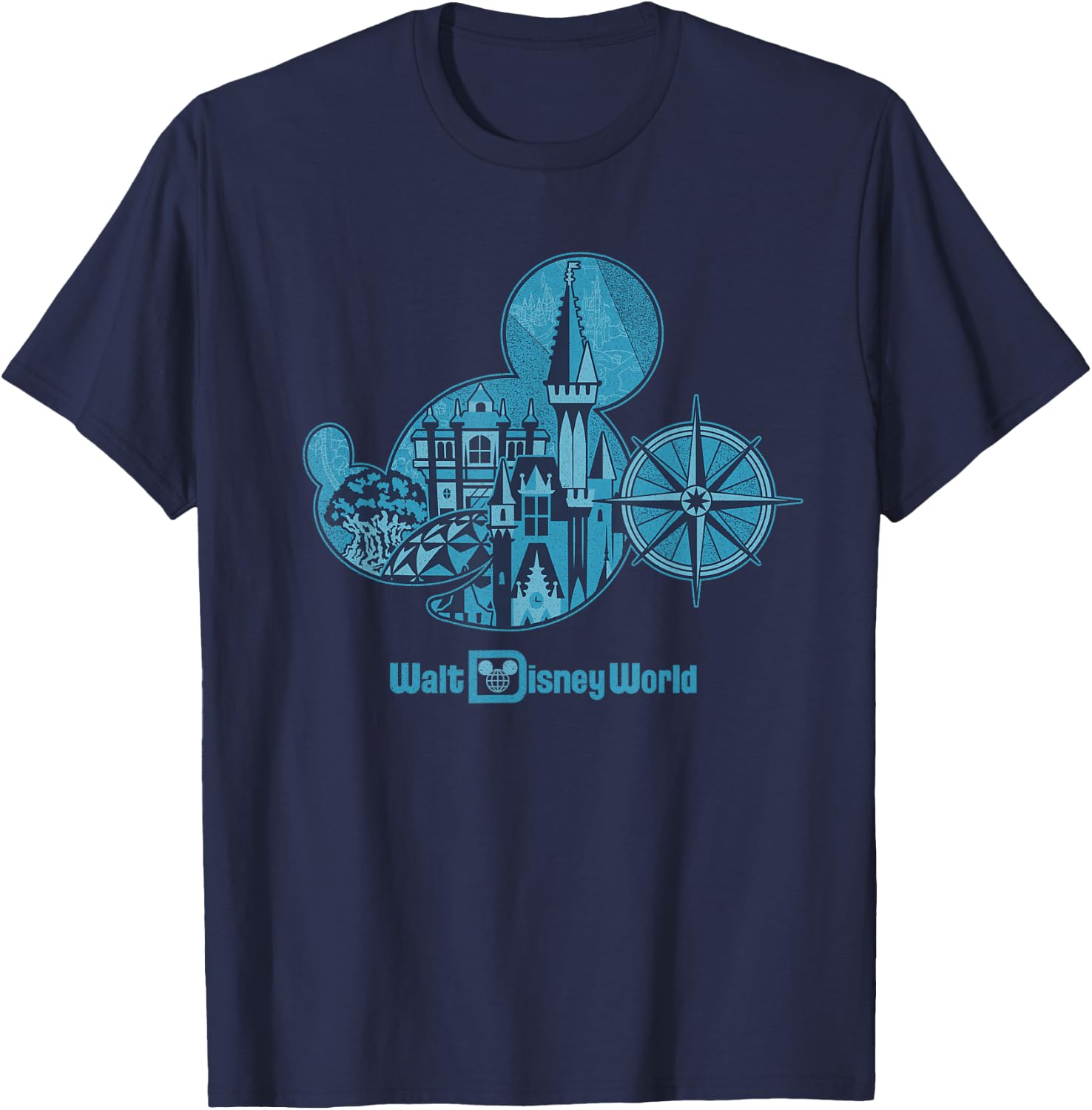 Walt Disney World 50th Anniversary Mickey Head Small T-Shirt - T-Shirt | Navy