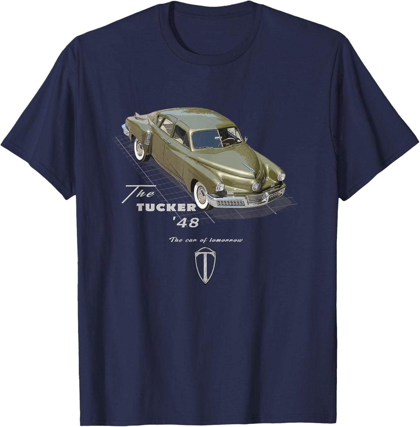 Tucker 48 American Classic Car Legend T-Shirt - T-Shirt | Navy