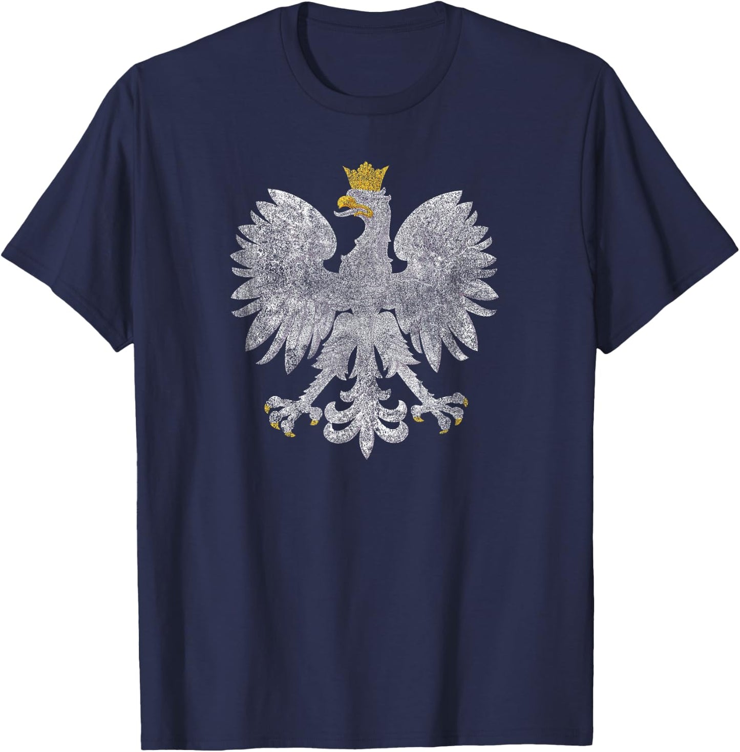 Poland Flag Cool Polska Flaga Vintage Polish Eagle Women Men T-Shirt - T-Shirt | Navy
