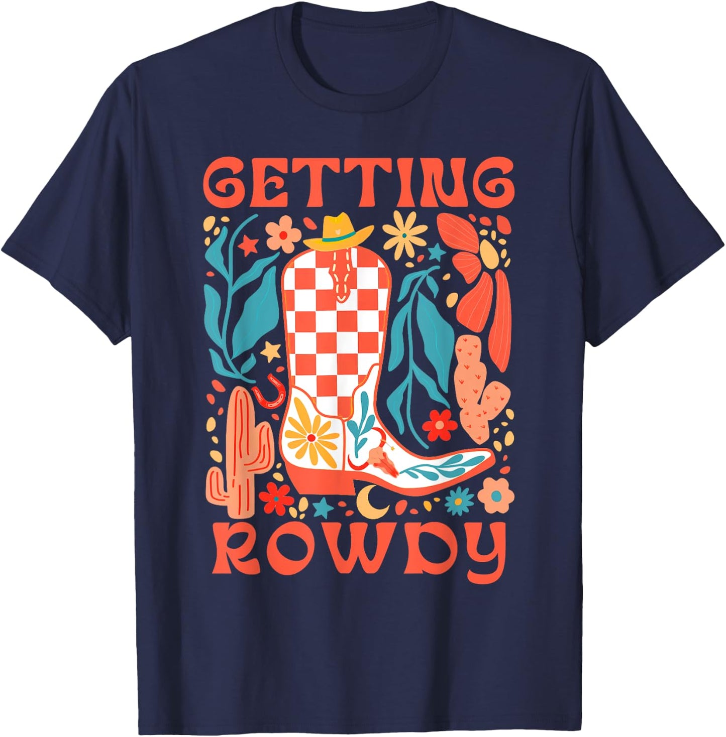 Bride & Bridesmaid Howdy Getting Rowdy Bachelorette Party T-Shirt - T-Shirt | Navy