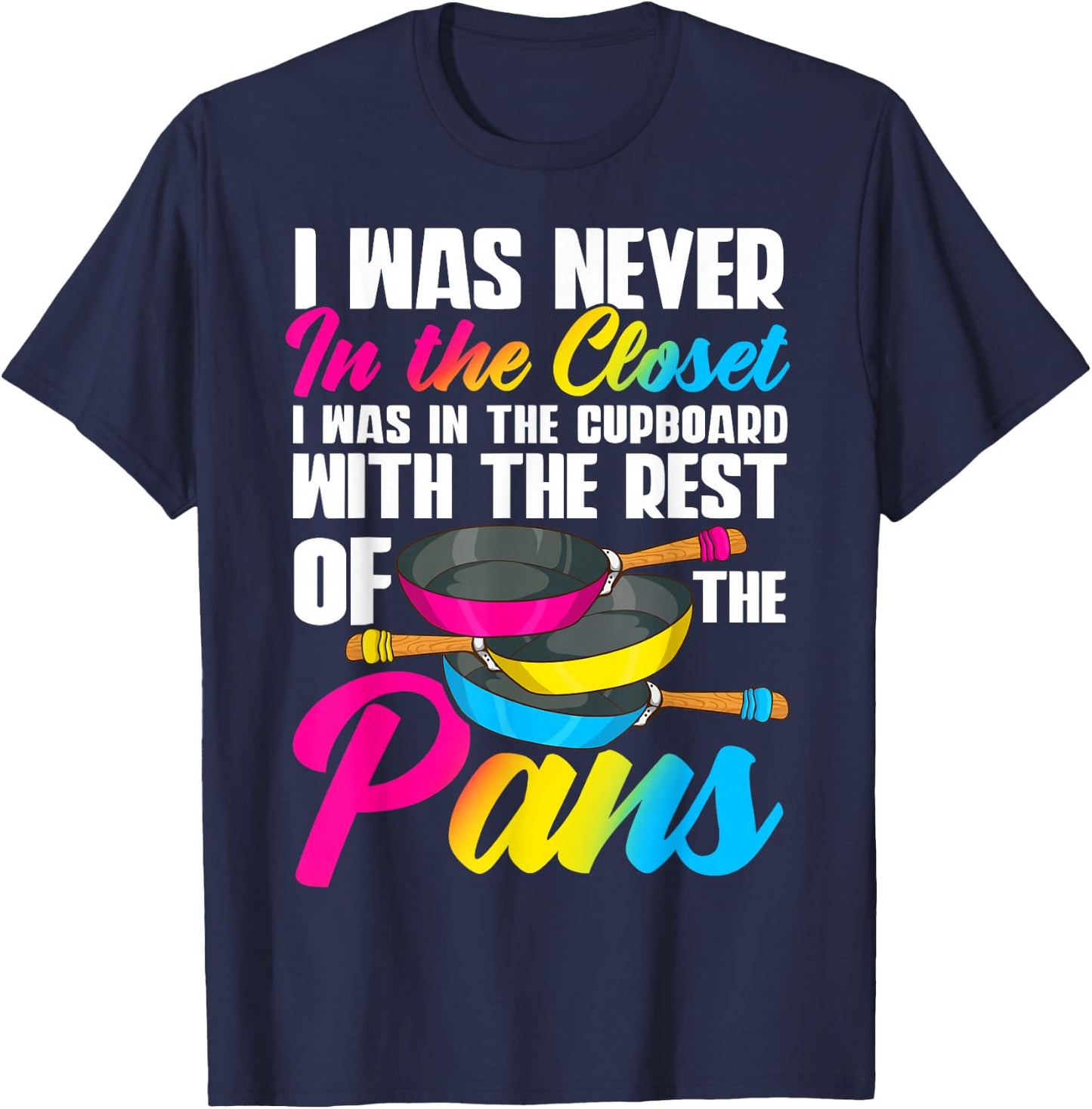Pans : Pansexual Pride T-Shirt - T-Shirt | Navy
