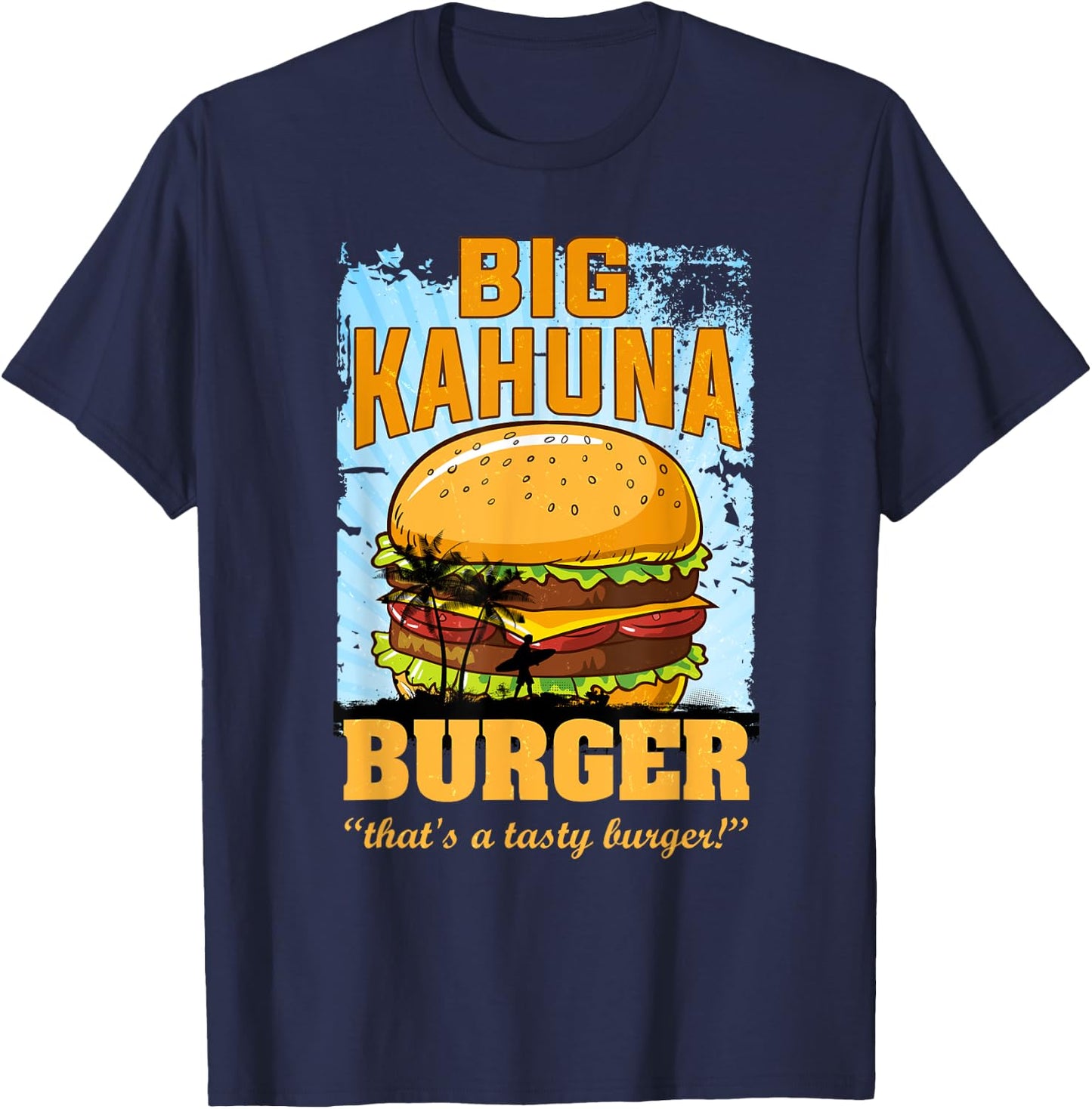 Cool Food - Hot Premium Big Kahuna Burger T-Shirt - T-Shirt | Navy