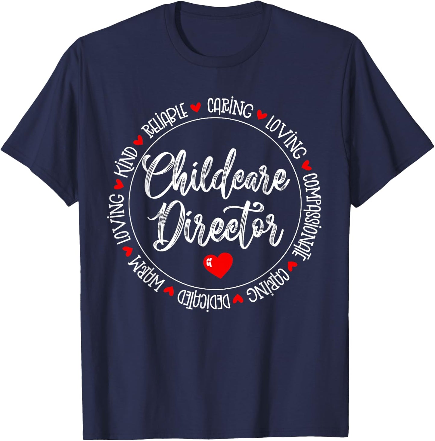 Childcare Director Daycare Crew School Provider Teacher T-Shirt - T-Shirt | Navy