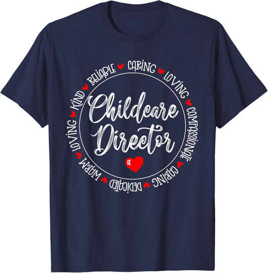 Childcare Director Daycare Crew School Provider Teacher T-Shirt - T-Shirt | Navy