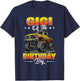 Gigi Of The Birthday Boy Monster Truck Birthday Family T-Shirt - T-Shirt | Navy