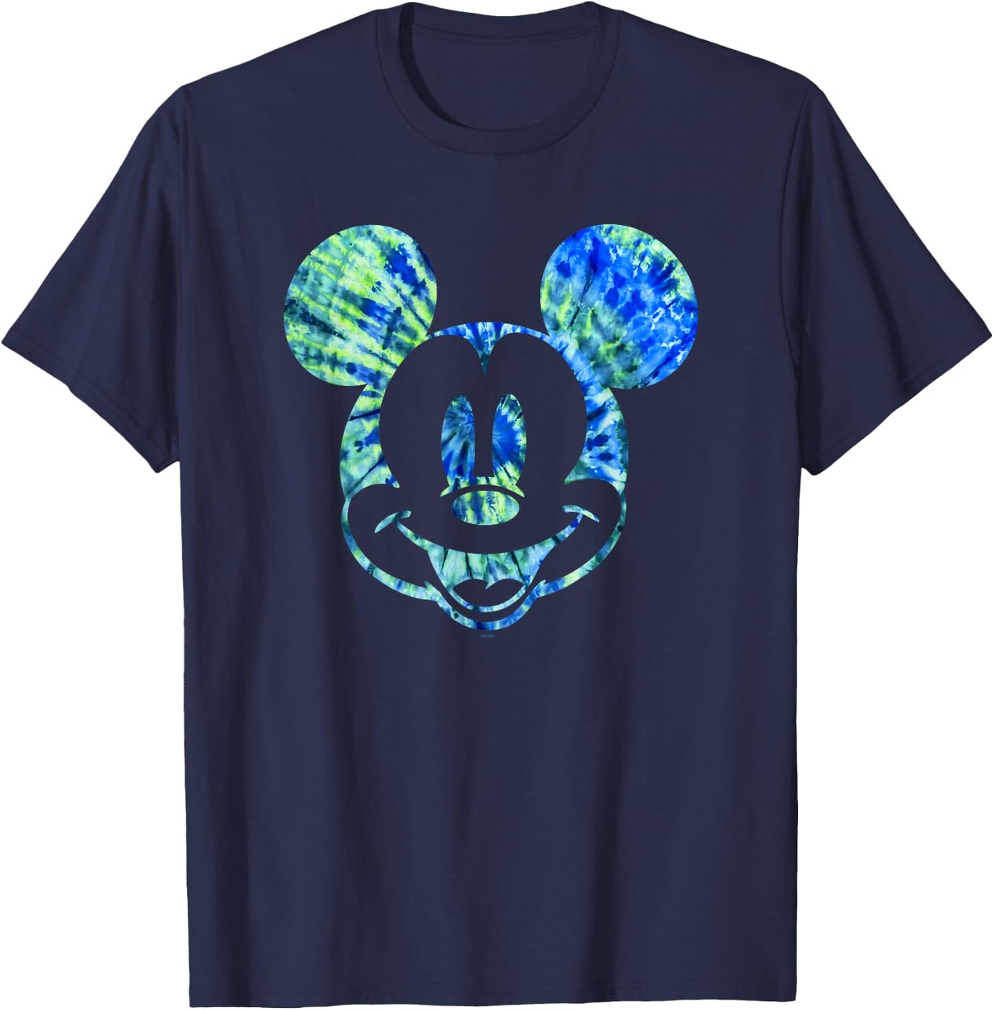 Disney Mickey Mouse Green Tie Dye Small T-Shirt - T-Shirt | Navy