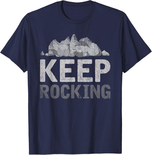 Funny Rock Collector Earth Scientist Gift Geologist Geology T-Shirt - T-Shirt | Navy