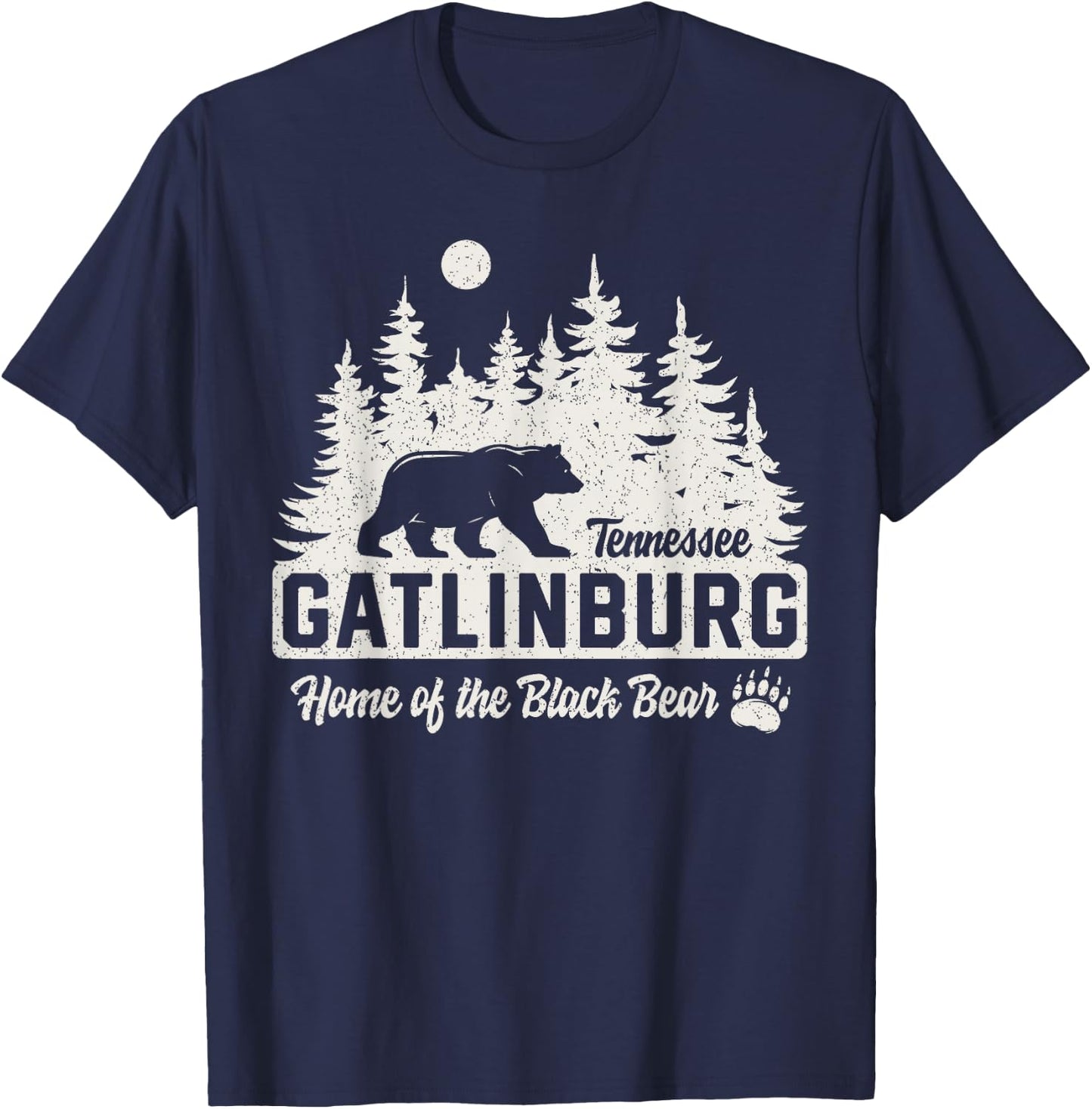 Gatlinburg Tennessee Black Bear Great Smoky Mountains T-Shirt - T-Shirt | Navy