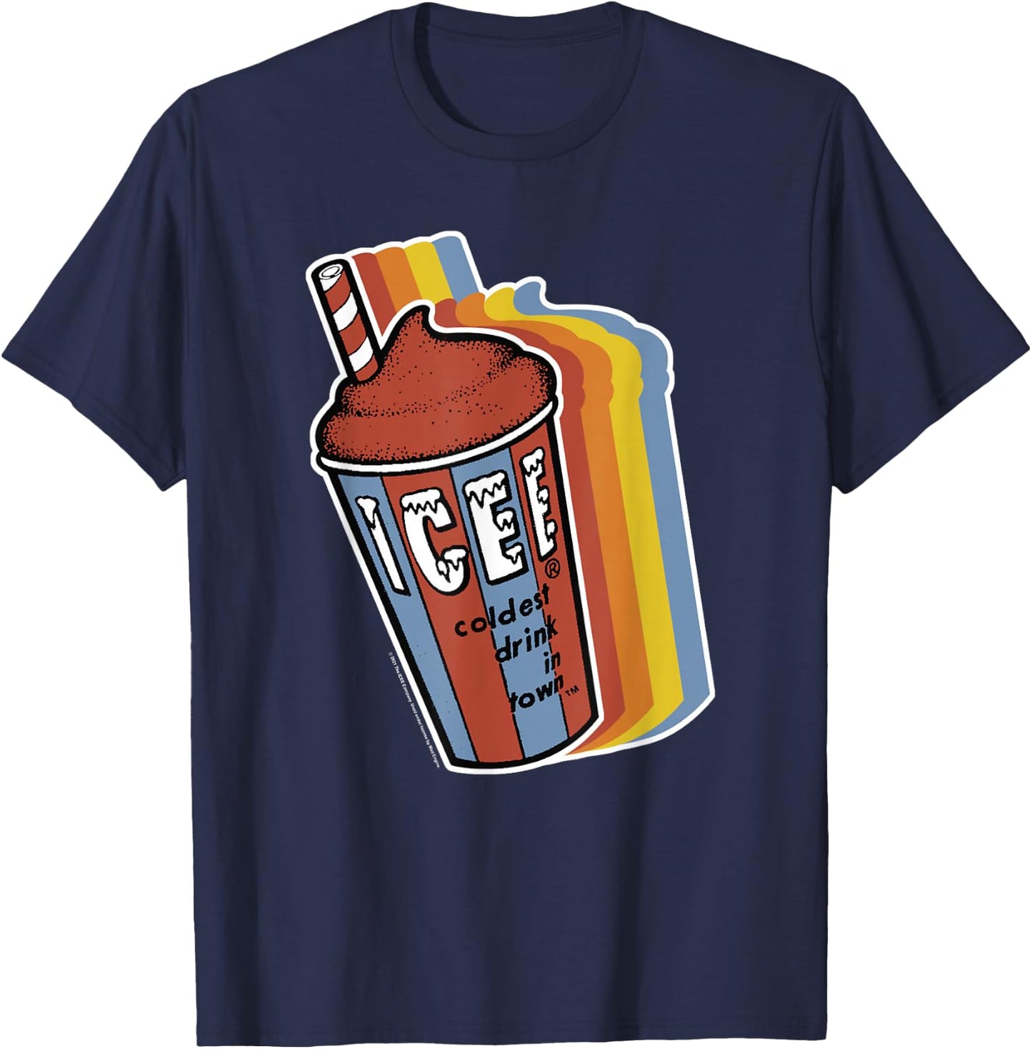 ICEE Classic Vintage Rainbow ICEE T-Shirt - T-Shirt | Navy