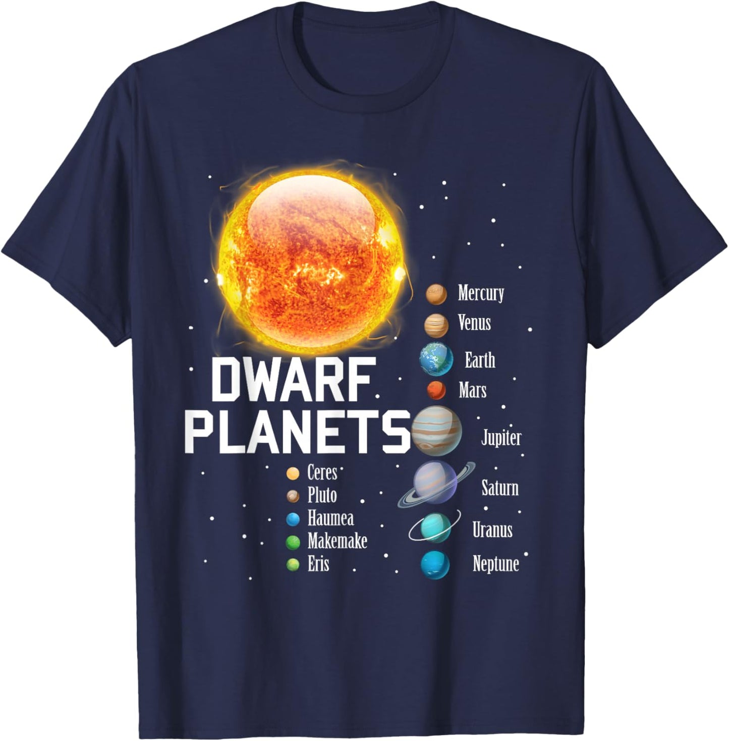 Solar System Planets Outer Space Astronaut Lover Kids Gift T-Shirt - T-Shirt | Navy