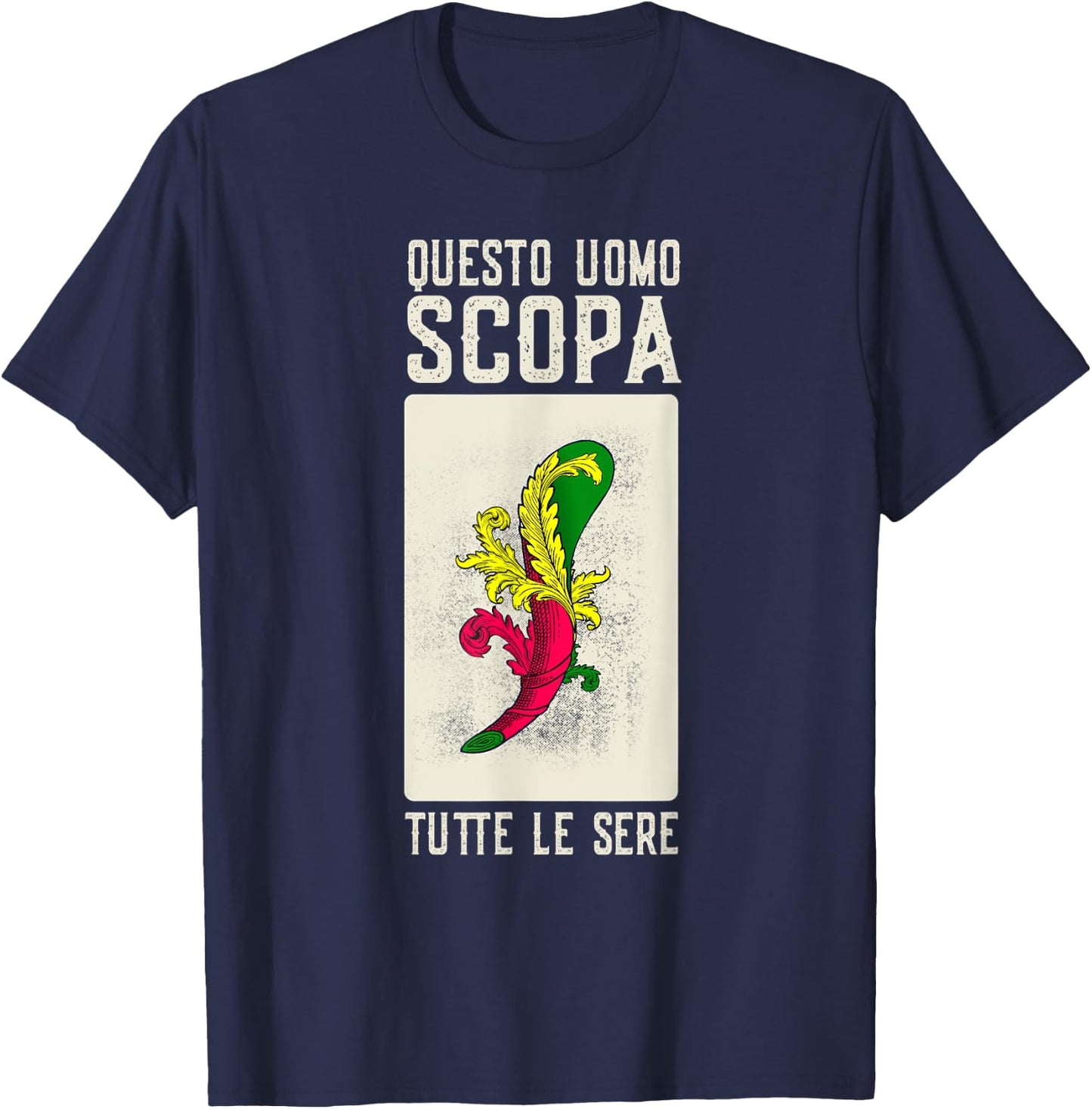 Grandpa Italian Nonno Scopa Game Scopa-Cards T-Shirt - T-Shirt | Navy