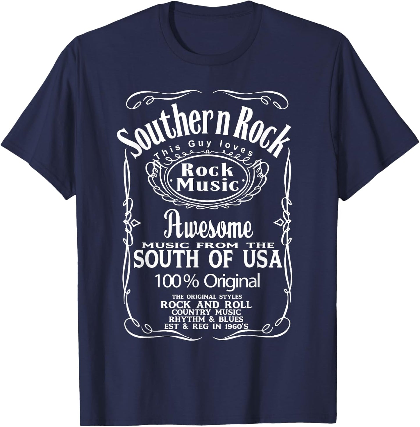 Southern Rock Music USA United States Band Streetwear T-Shirt - T-Shirt | Navy