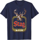 Vintage Stag Beer T-Shirt - T-Shirt | Navy