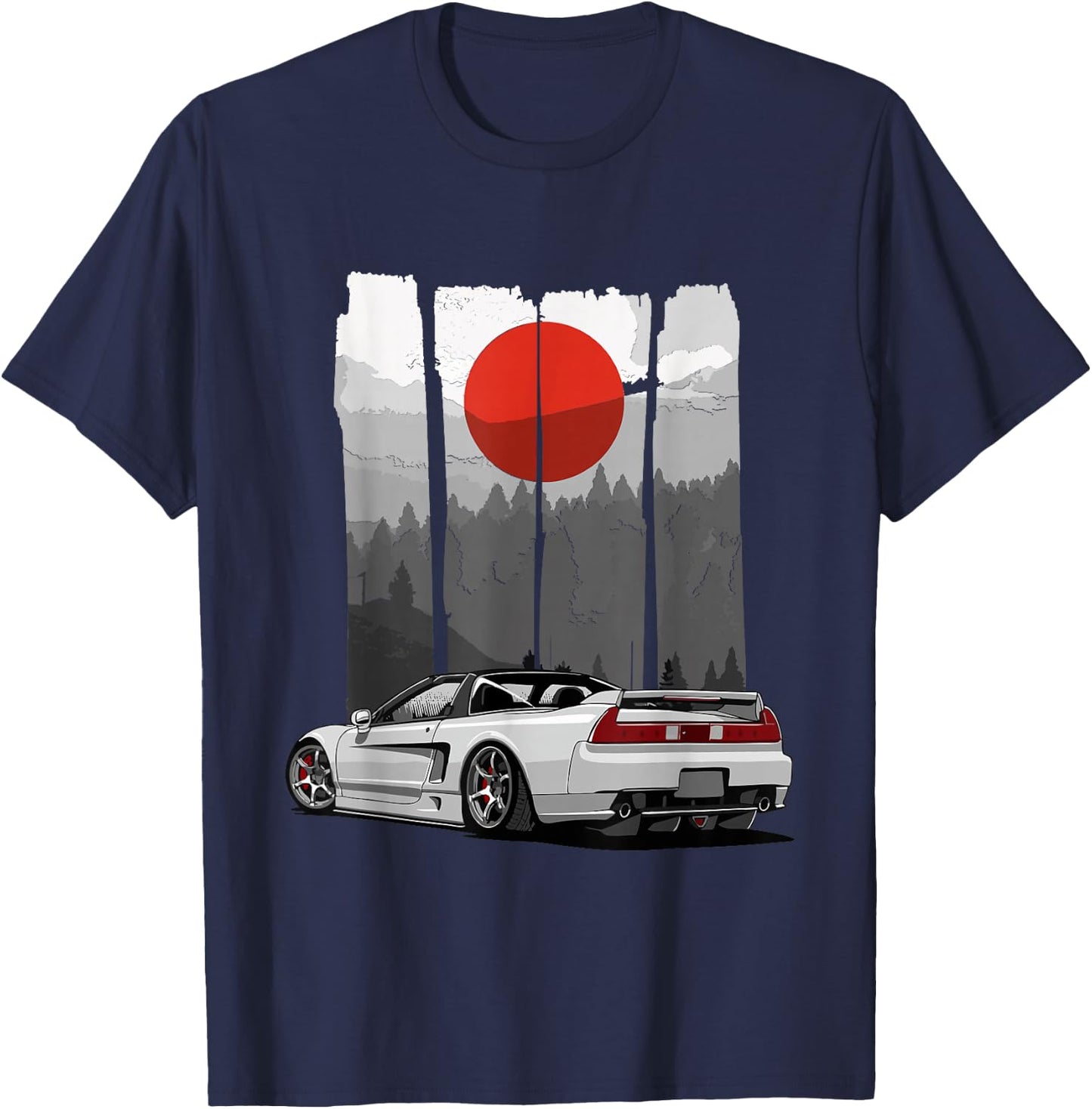 JDM NSX Car Tuning Japan Rising Sun Drift Import Small T-Shirt - T-Shirt | Navy