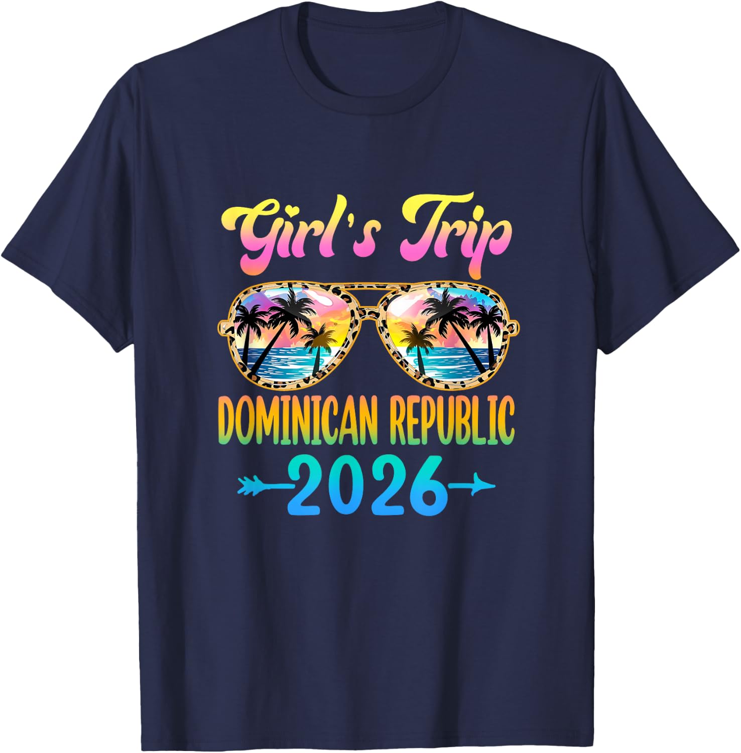 Girl's Trip Dominican Republic 2026 Summer Vacation T-Shirt - T-Shirt | Navy