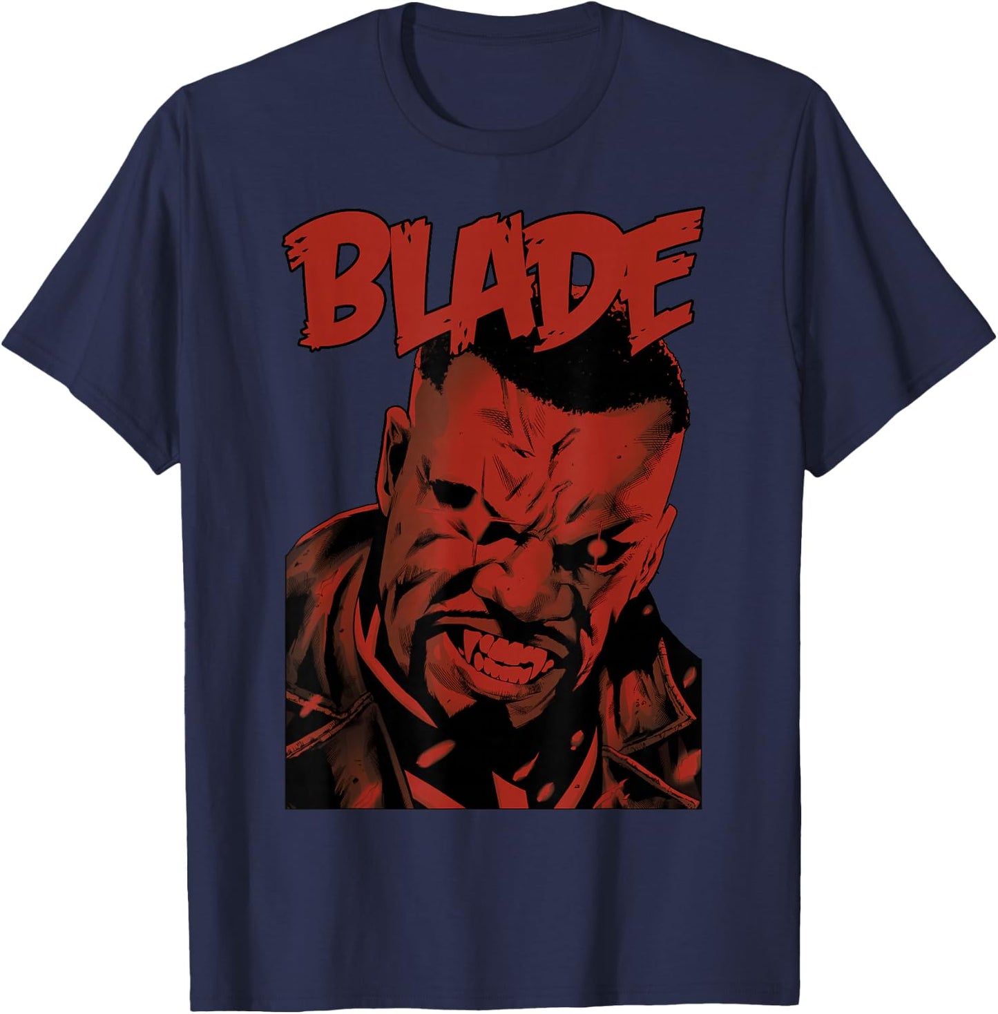 Marvel Blade Red Portrait T-Shirt - T-Shirt | Navy