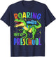 Roaring Into Preschool Dinosaur T Rex Back to School Boys T-Shirt - T-Shirt | Navy