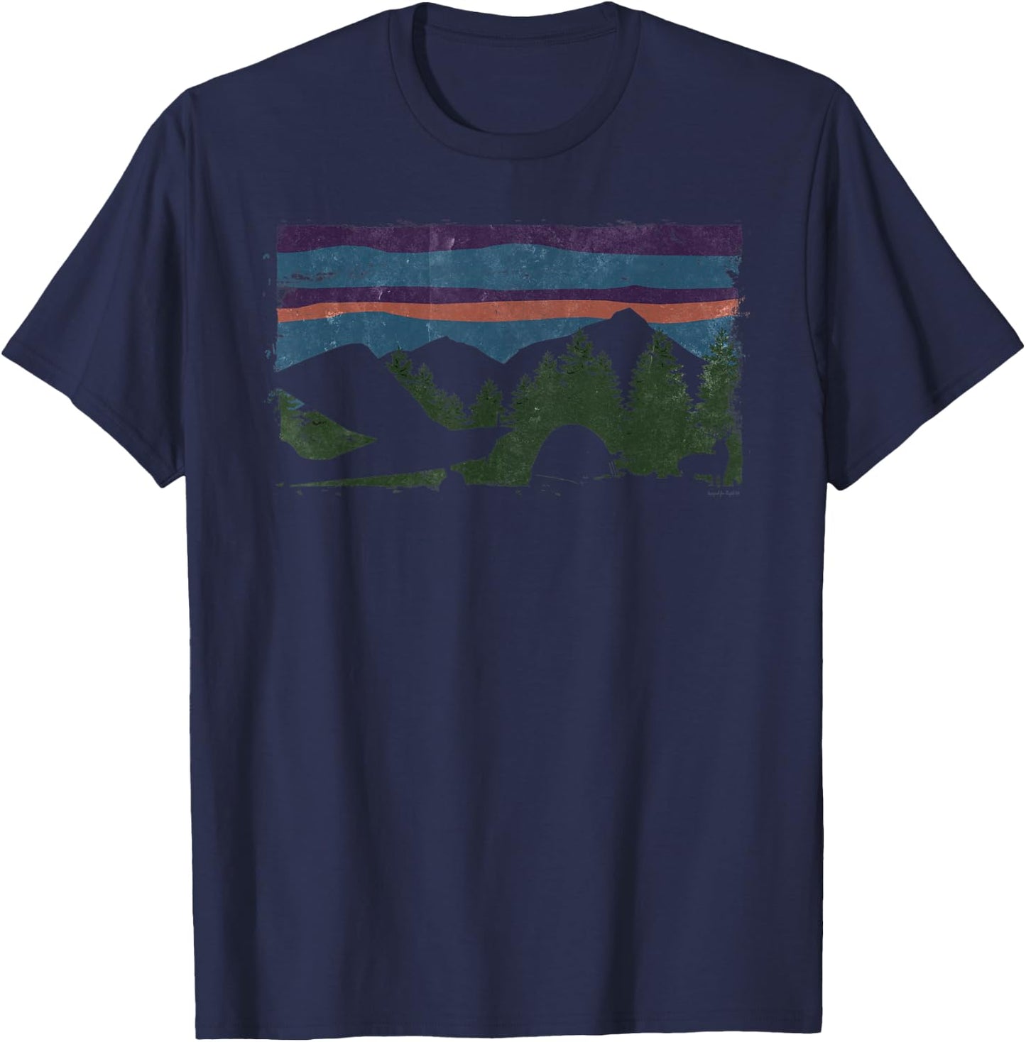 Airplane Camping Taildragger aircraft general aviation T-Shirt - T-Shirt | Navy