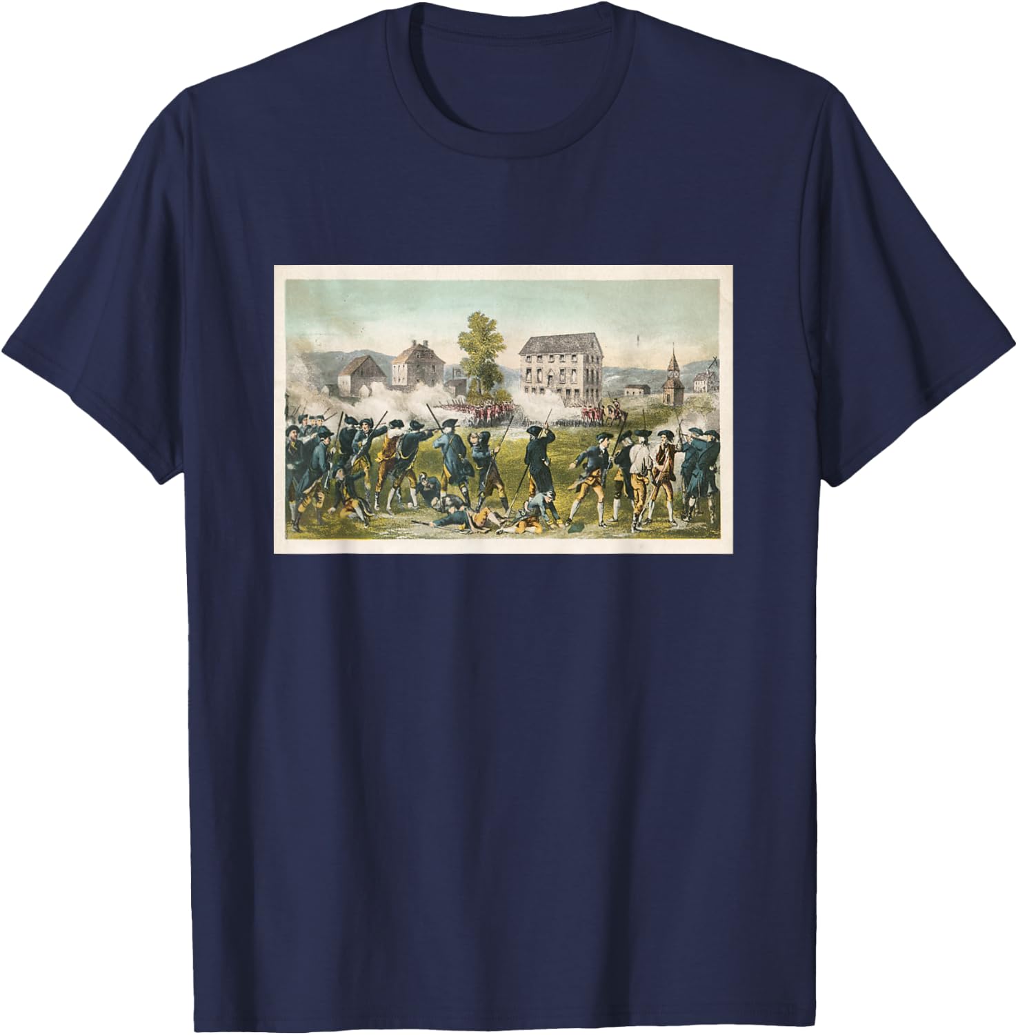 Battle of Lexington Massachusetts - American Revolution T-Shirt - T-Shirt | Navy