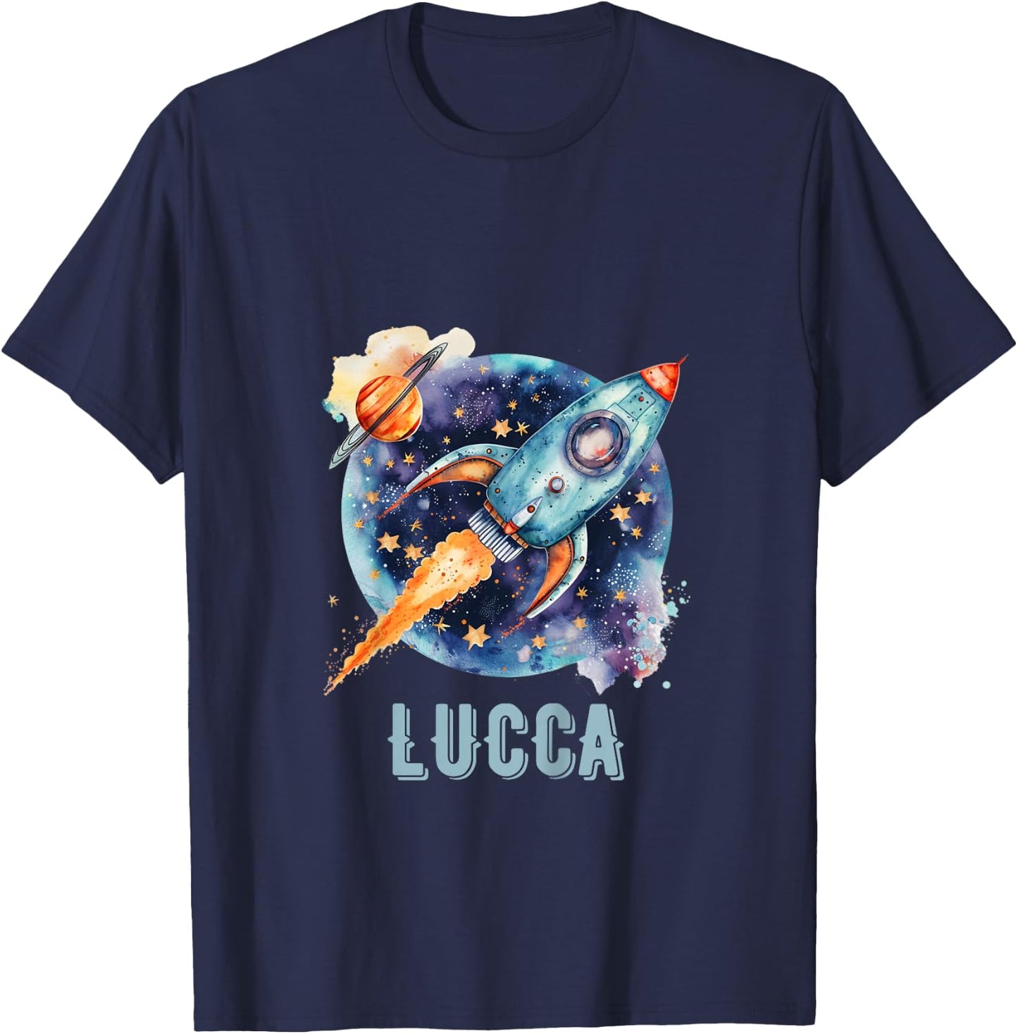 Kids LUCCA Name Baby Boy Nursery Room Theme Decor Gifts T-Shirt - T-Shirt | Navy