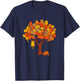 Cats And Tree Black Women's Cotton 100% T-Shirt - T-Shirt | Navy