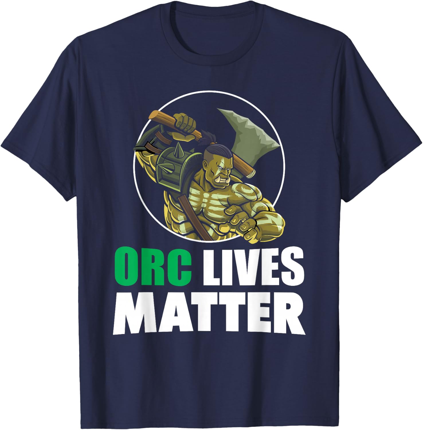 Ork Gift Ugly Orc T-Shirt - T-Shirt | Navy
