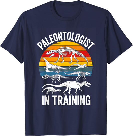 Paleontologist in Training Dinosaur Fossil Kids T-Shirt - T-Shirt | Navy