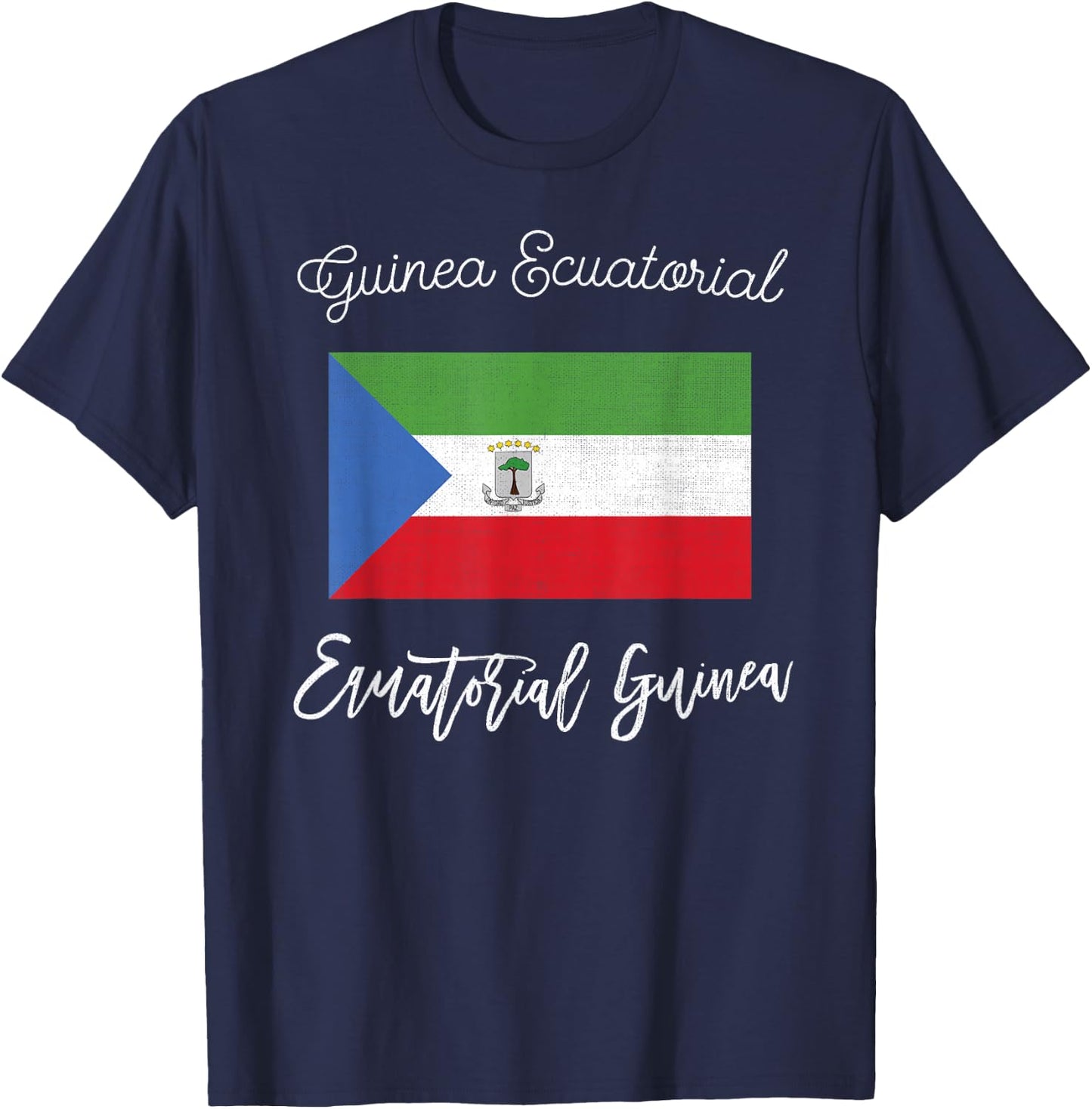 Equatorial Guinea Flag T-Shirt - T-Shirt | Navy