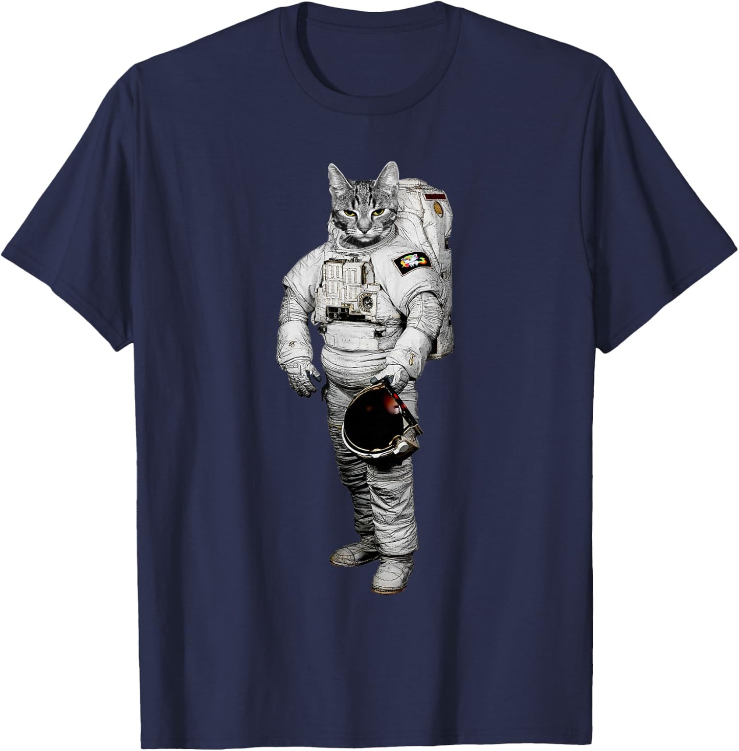 Space Cat Lover Women Girls Kids T-Shirt - T-Shirt | Navy