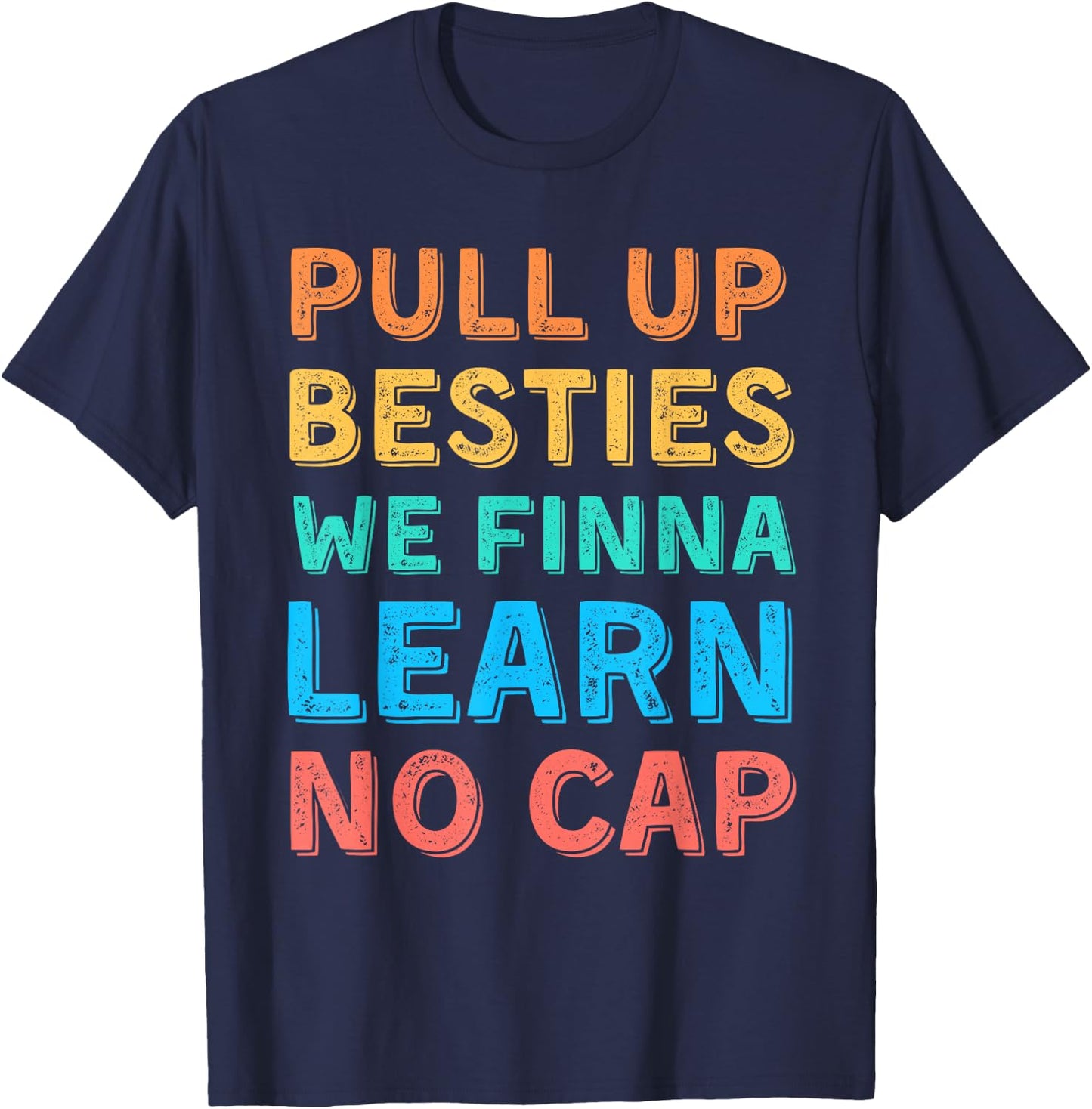 Funny Middle School Teacher Back to School Gen Alpha Slang T-Shirt - T-Shirt | Navy