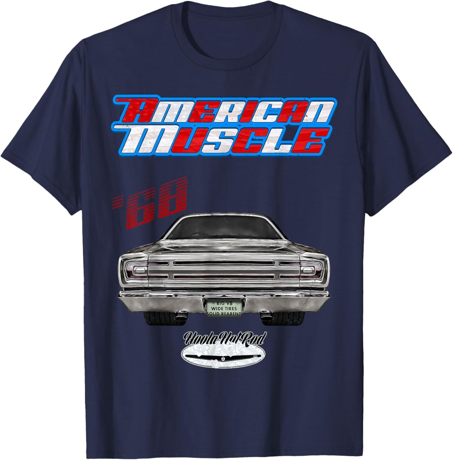 1968,GTX,Belvedere,Satellite,Hot Rod,Muscle Car,Drag Racing T-Shirt - T-Shirt | Navy