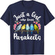 Parakeet Birds Just a Girl Who Loves Parakeets T-Shirt - T-Shirt | Navy