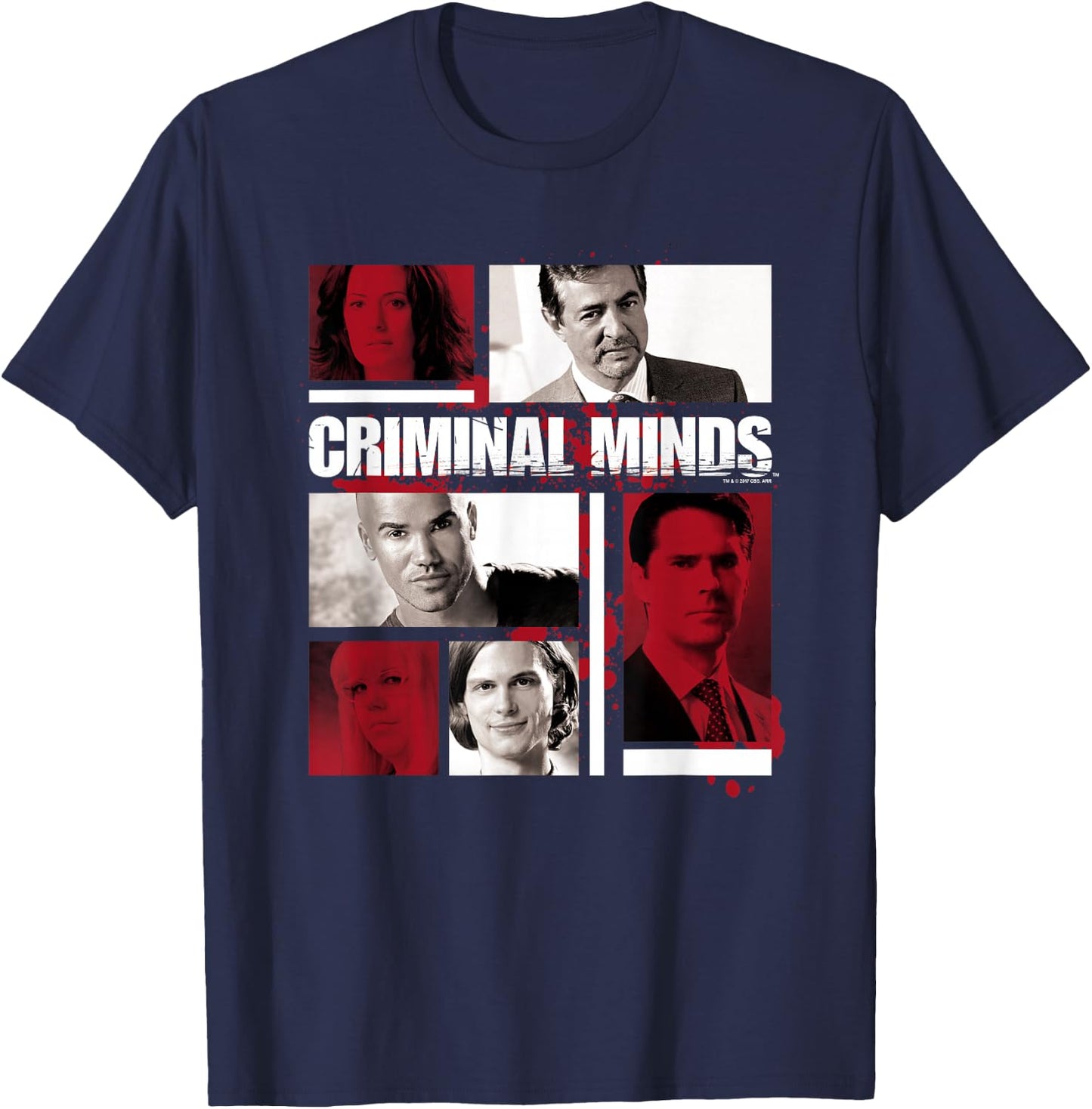 Criminal Minds Character Boxes T-Shirt - T-Shirt | Navy