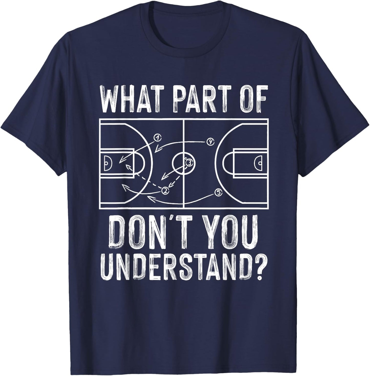 Funny Basketball Coach Design Men Women Ball Game Trainers Small T-Shirt - T-Shirt | Navy