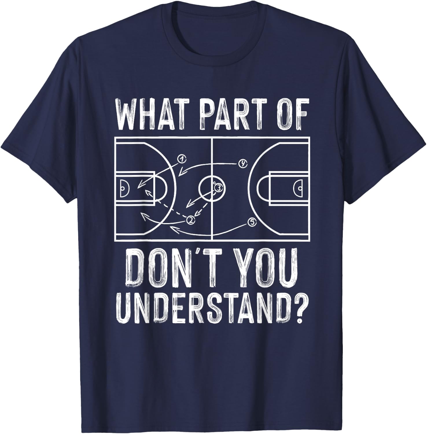 Funny Basketball Coach Design Men Women Ball Game Trainers Small T-Shirt - T-Shirt | Navy