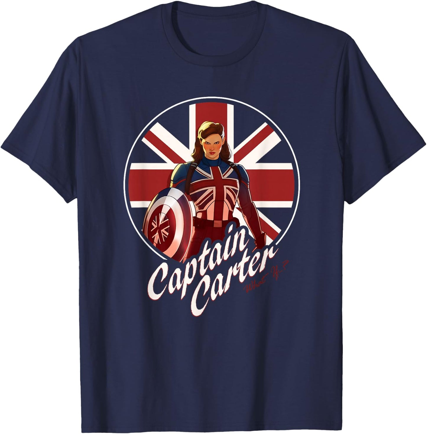 Marvel WHAT IF…? Captain Carter Super Hero T-Shirt - T-Shirt | Navy
