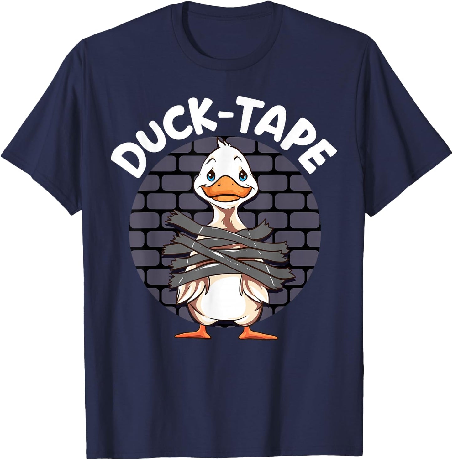 Funny Duck Tape Duct-Taped Repairman Engineering gift T-Shirt - T-Shirt | Navy