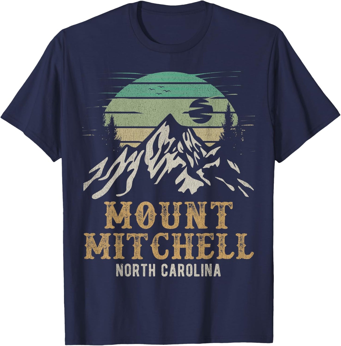 Mount Mitchell State Park Merchandise Hiking Mount Mitchell T-Shirt - T-Shirt | Navy