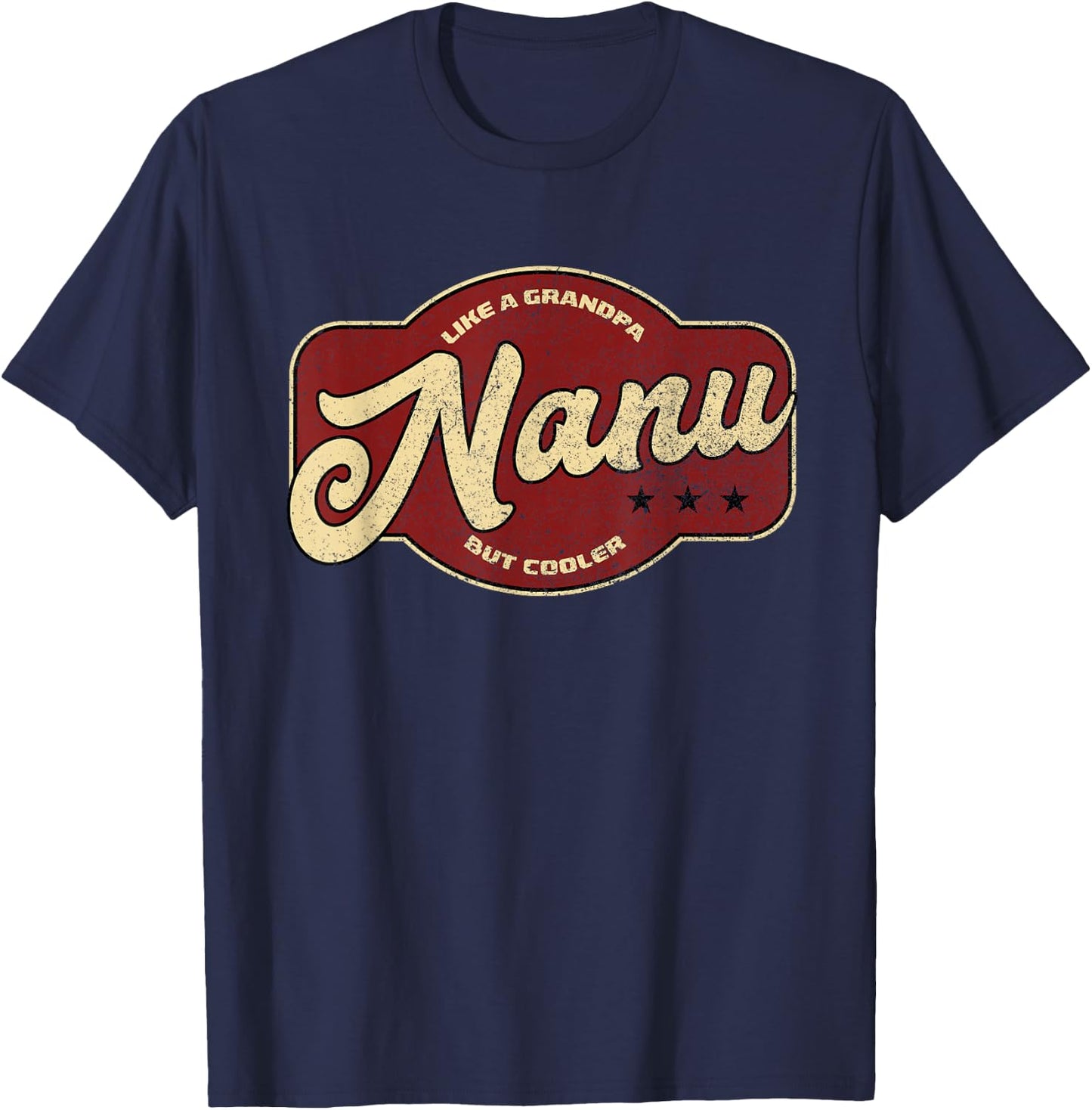 Vintage Nanu Like a Grandpa but Cooler - Indian Grandpa T-Shirt - T-Shirt | Navy