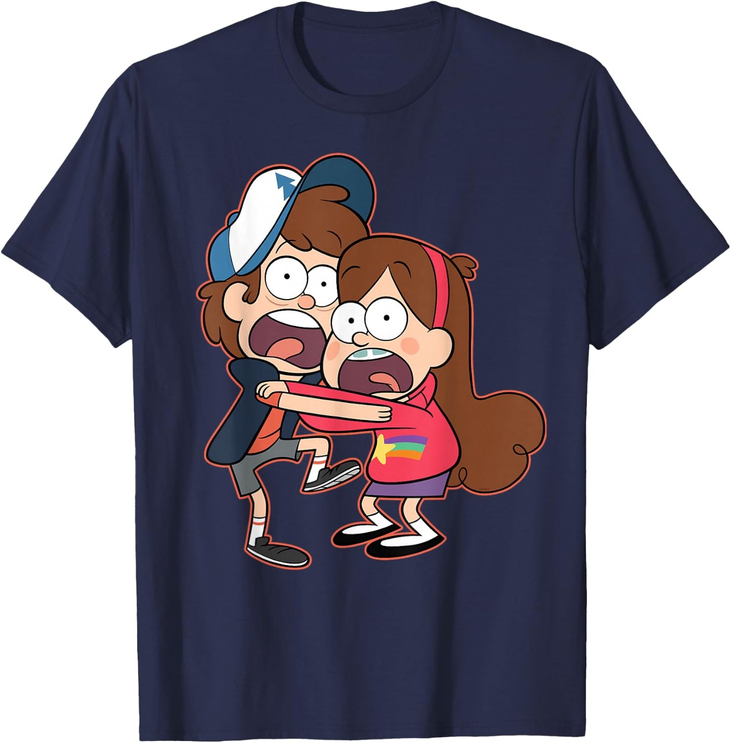 Disney Gravity Falls Dipper and Mabel Pines T-Shirt - T-Shirt | Navy