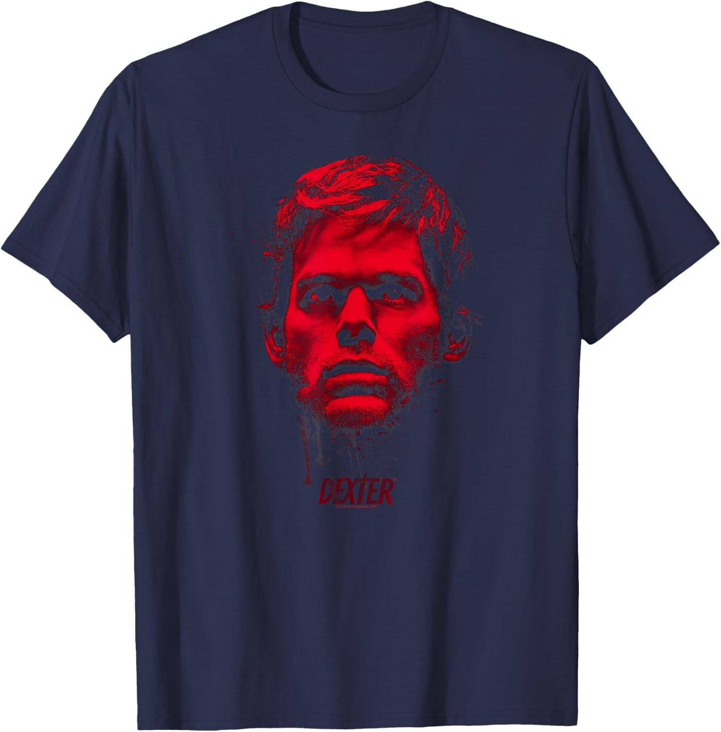Dexter Bloody Face T-Shirt - T-Shirt | Navy