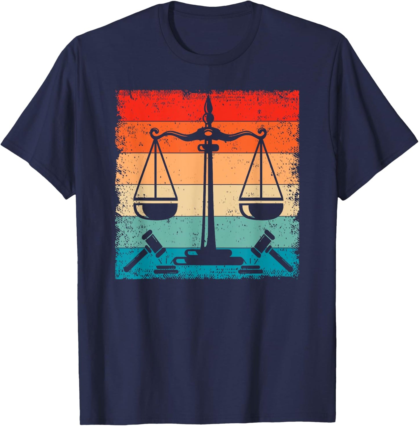 Retro Lawyer Attorney Law School Law Student Lawyers T-Shirt - T-Shirt | Navy