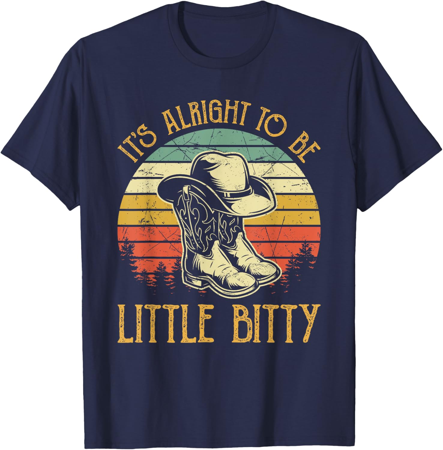 It’s Alright To Be Little Bitty Country Music Toddler T-Shirt - T-Shirt | Navy