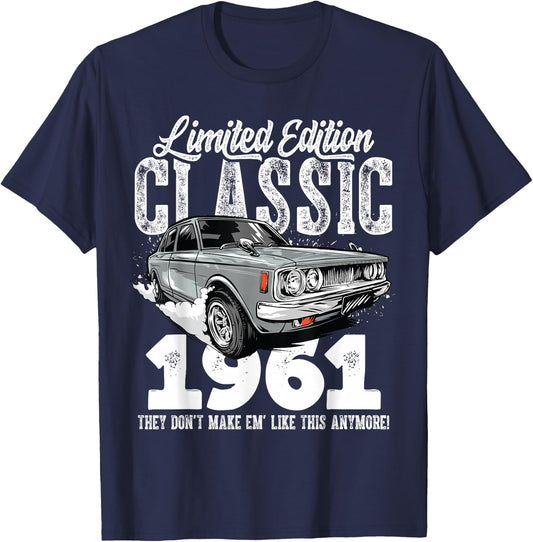 62nd birthday Vintage Classic Car 1961 B-day 62 year old T-Shirt - T-Shirt | Navy
