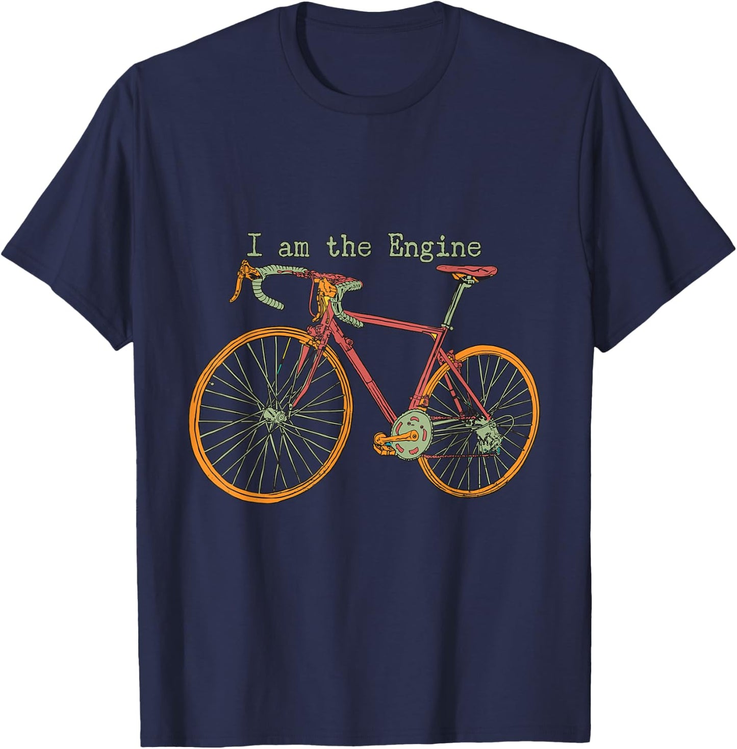 I Am The Engine Bike Mountain Biking T-Shirt - T-Shirt | Navy