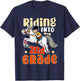 Funny Horse Lover Riding Into 2nd Grade Back To School T-Shirt - T-Shirt | Navy